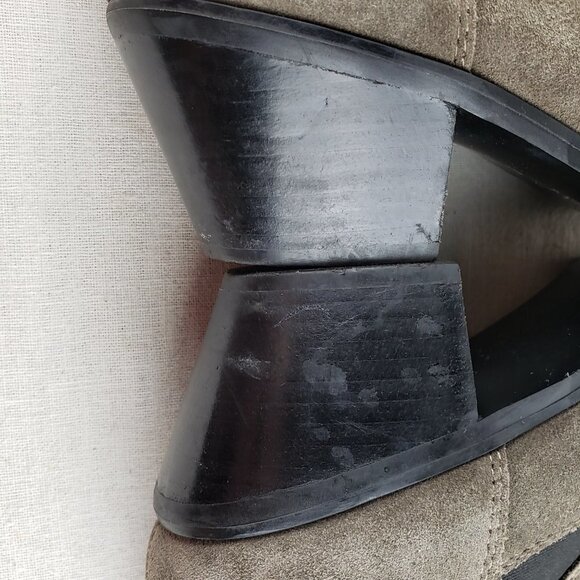 Marc Fisher Jayli Chelsea Booties Gray Suede Block Heel Womens Size 7.5 - Picture 4 of 11